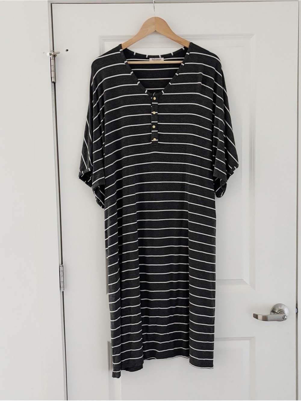 Dwell and Slumber Caftan House Dress Striped Nursing Maternity One Size